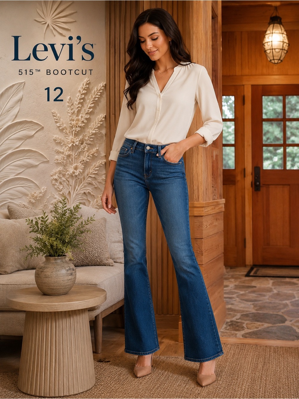 Levi’s 515 Bootcut Jeans Women’s Size 12 Medium Wash Stretch Denim